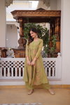 Ka 1238 Mal Chanderi With Embroidered Work Kurti With Pant Bulk Orders In India
